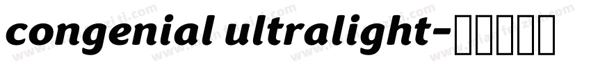 congenial ultralight字体转换